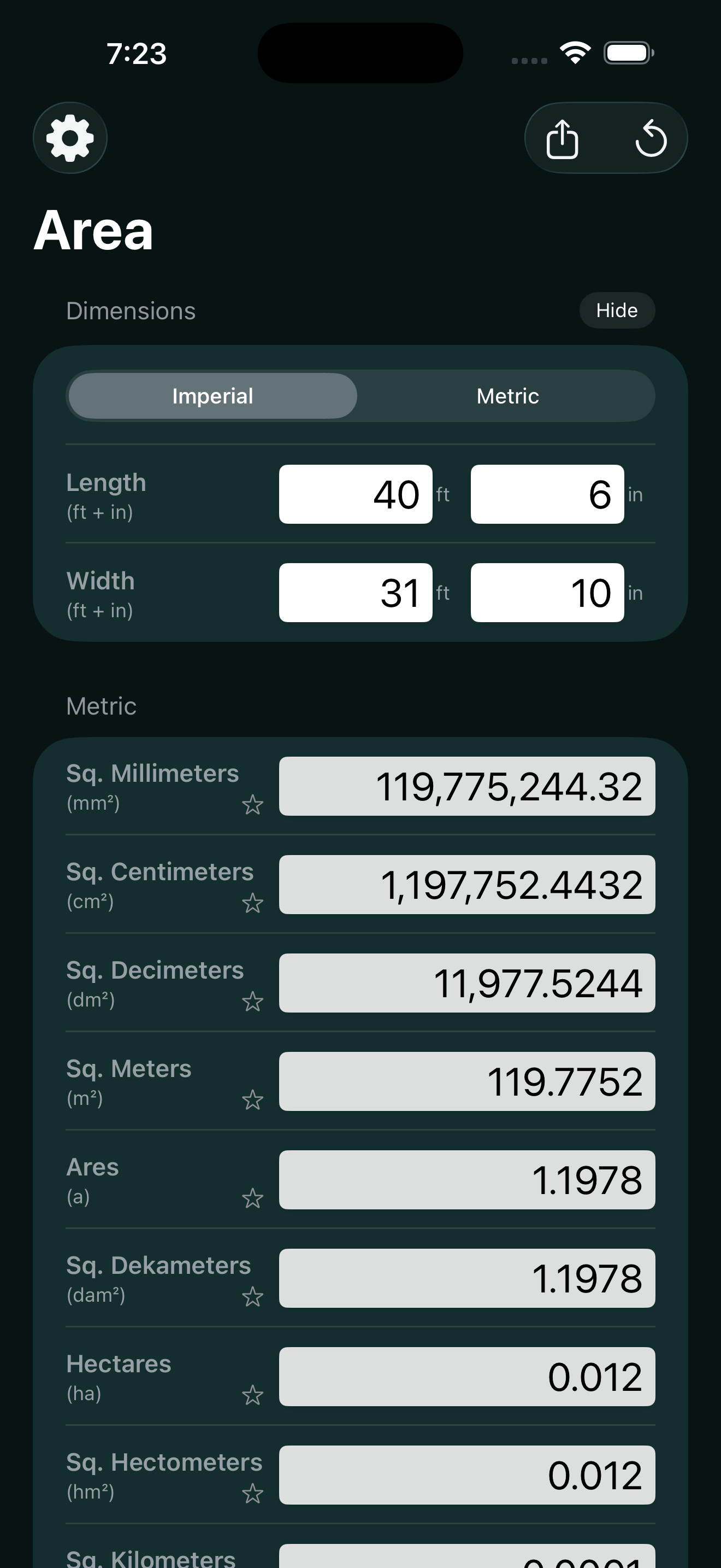 Mila's Area Converter PRO screenshot 5