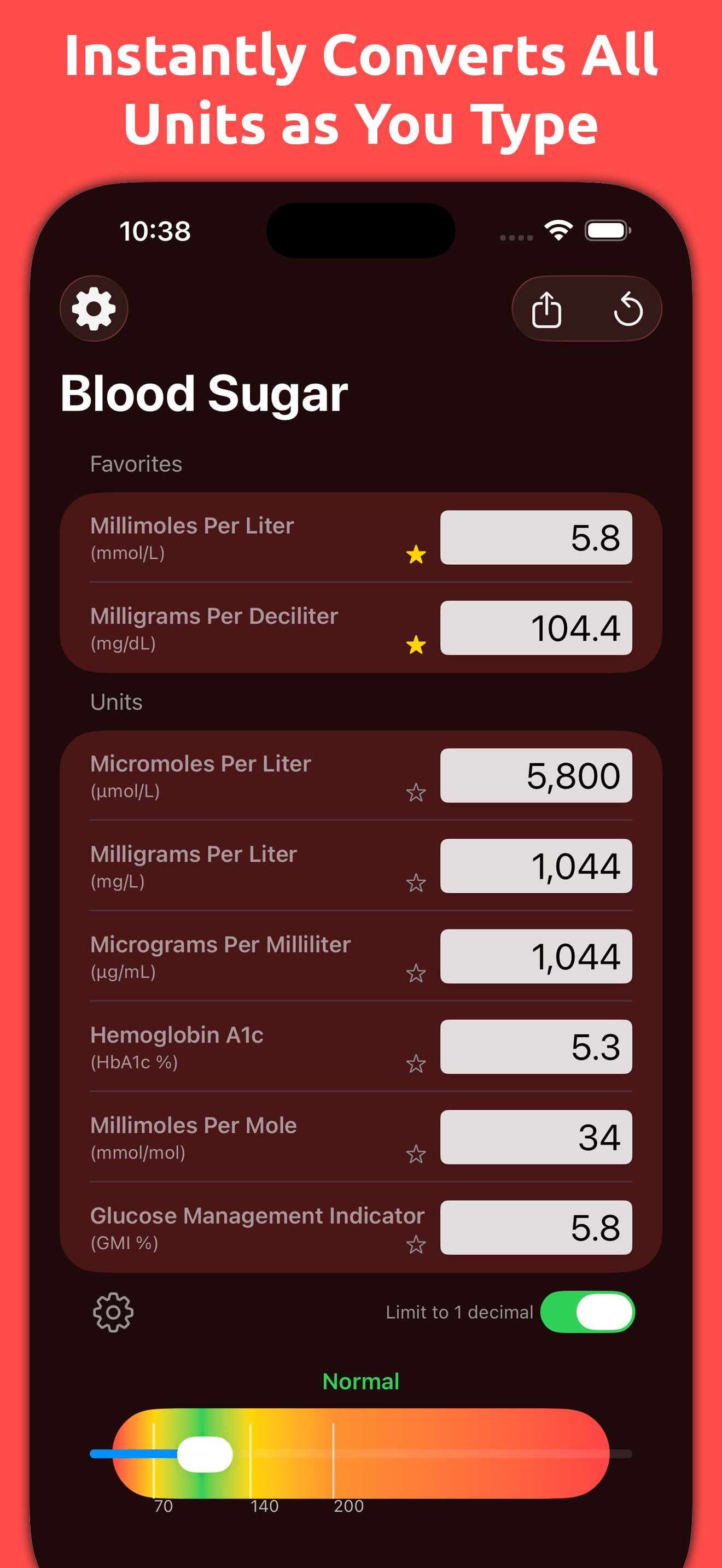 Blood Sugar Converter PRO+ screenshot 1