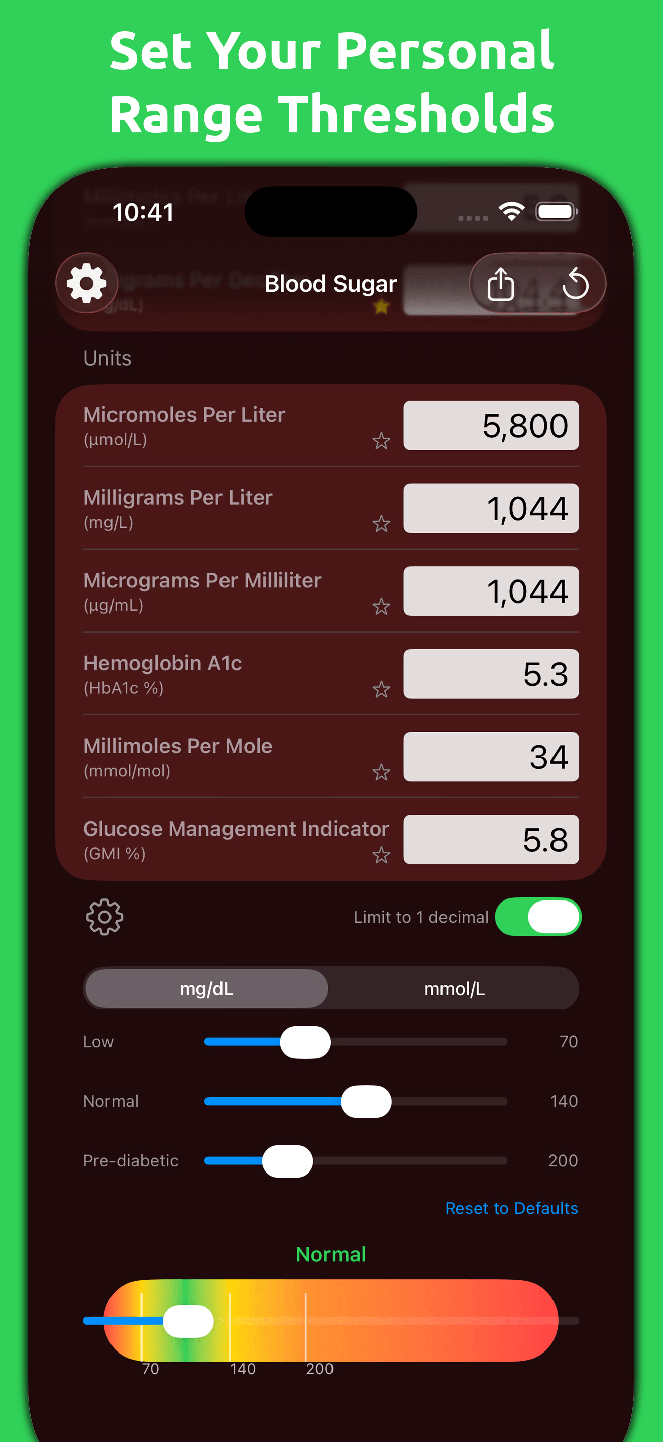 Blood Sugar Converter PRO+ screenshot 2