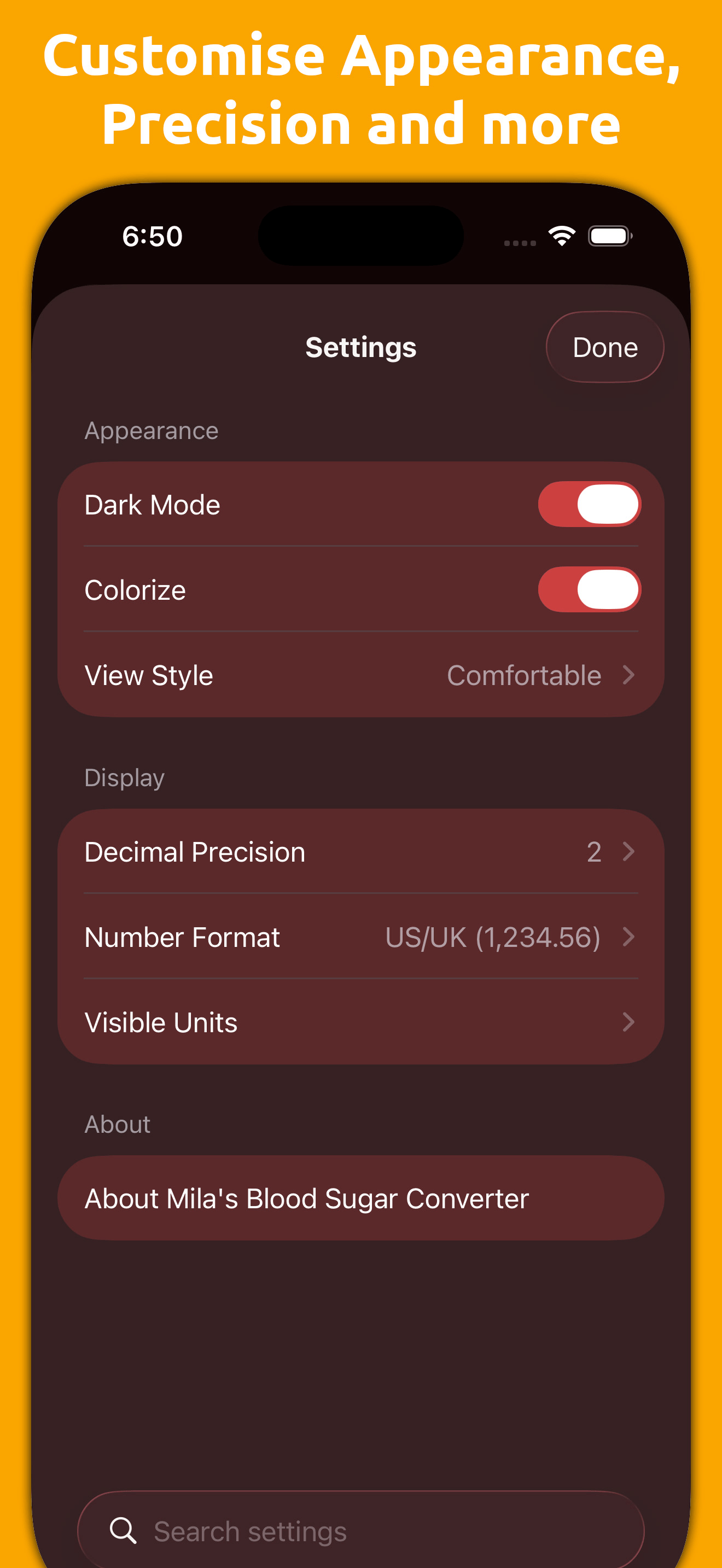 Mila's Blood Sugar Converter screenshot 3