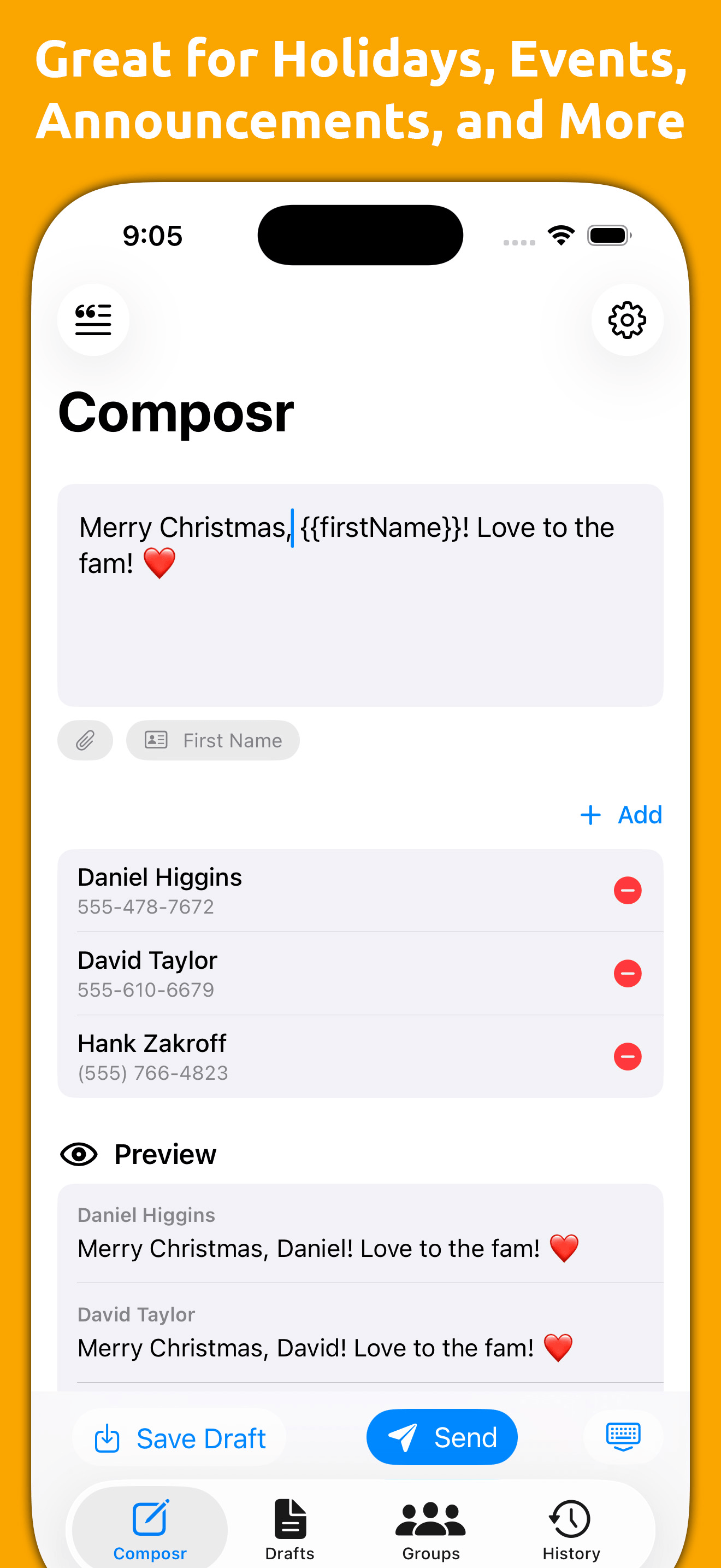 Composr: Bulk Text Sender screenshot 2