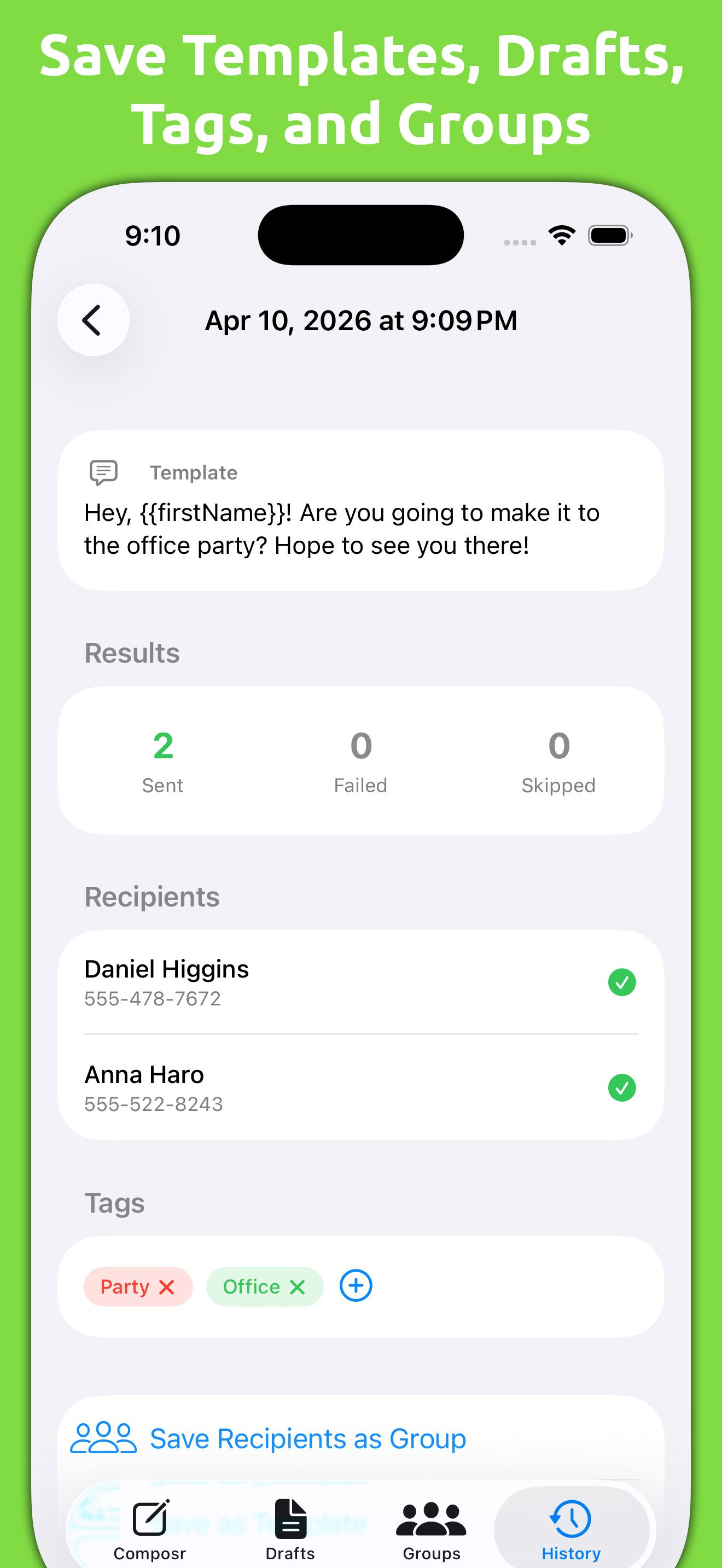Composr: Bulk Text Sender screenshot 4