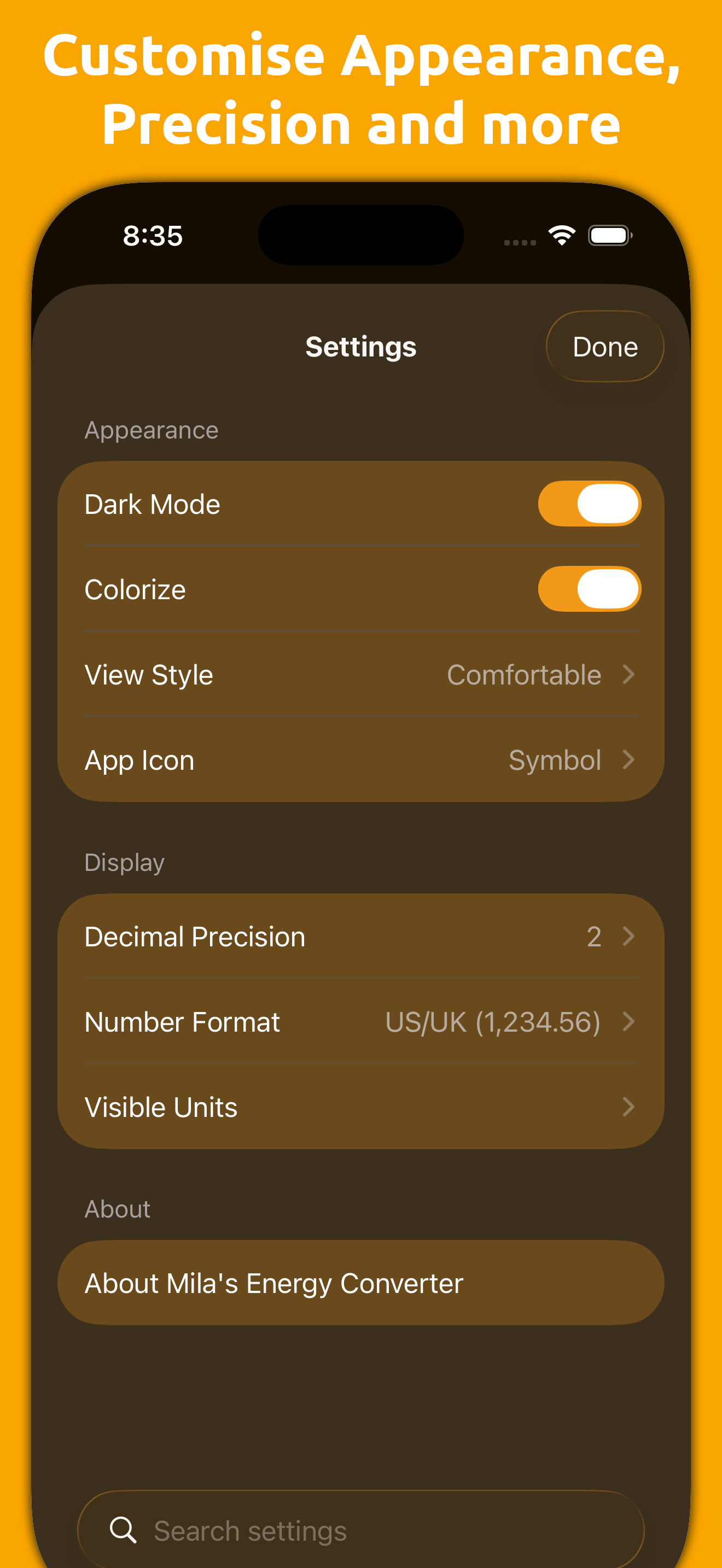 Mila's Energy Converter PRO screenshot 2