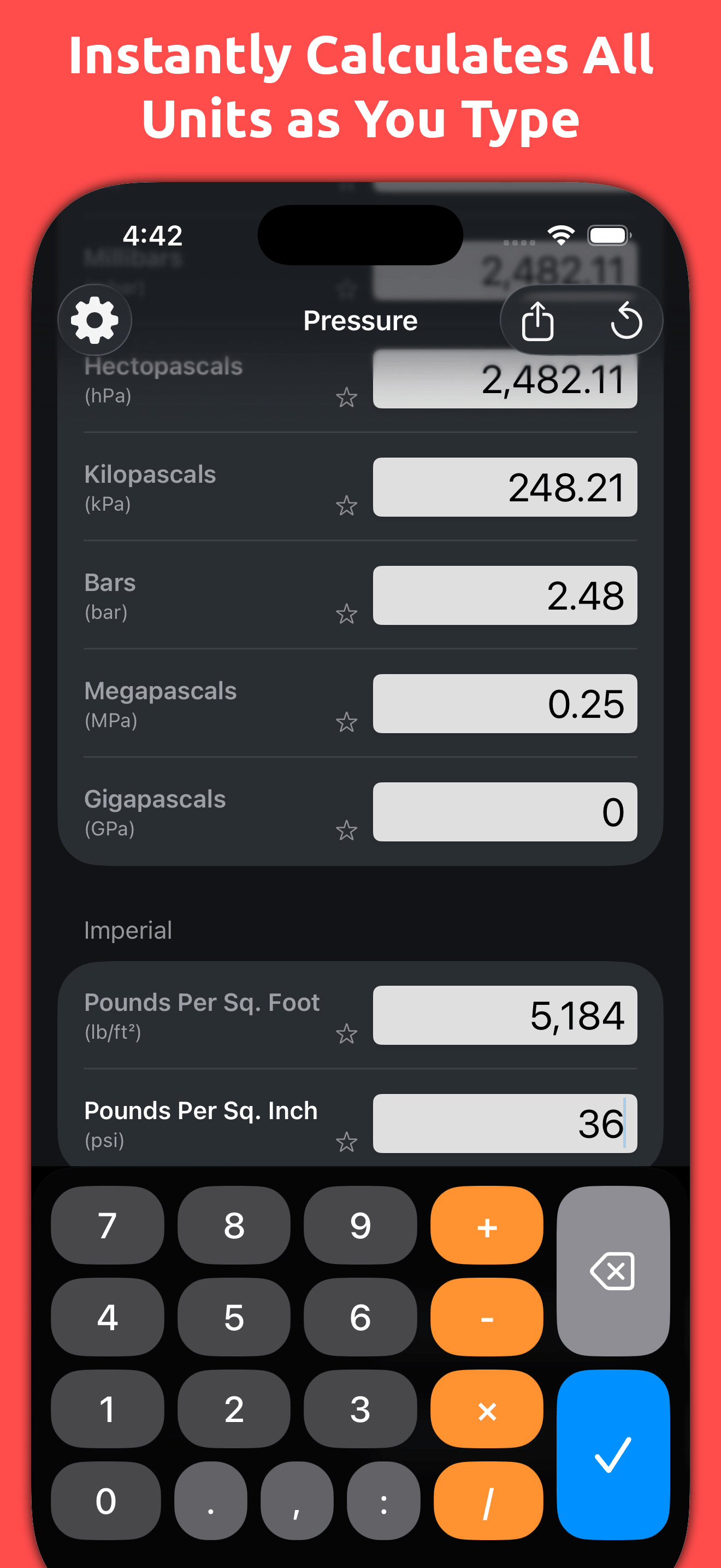 Mila's Pressure Converter screenshot 1