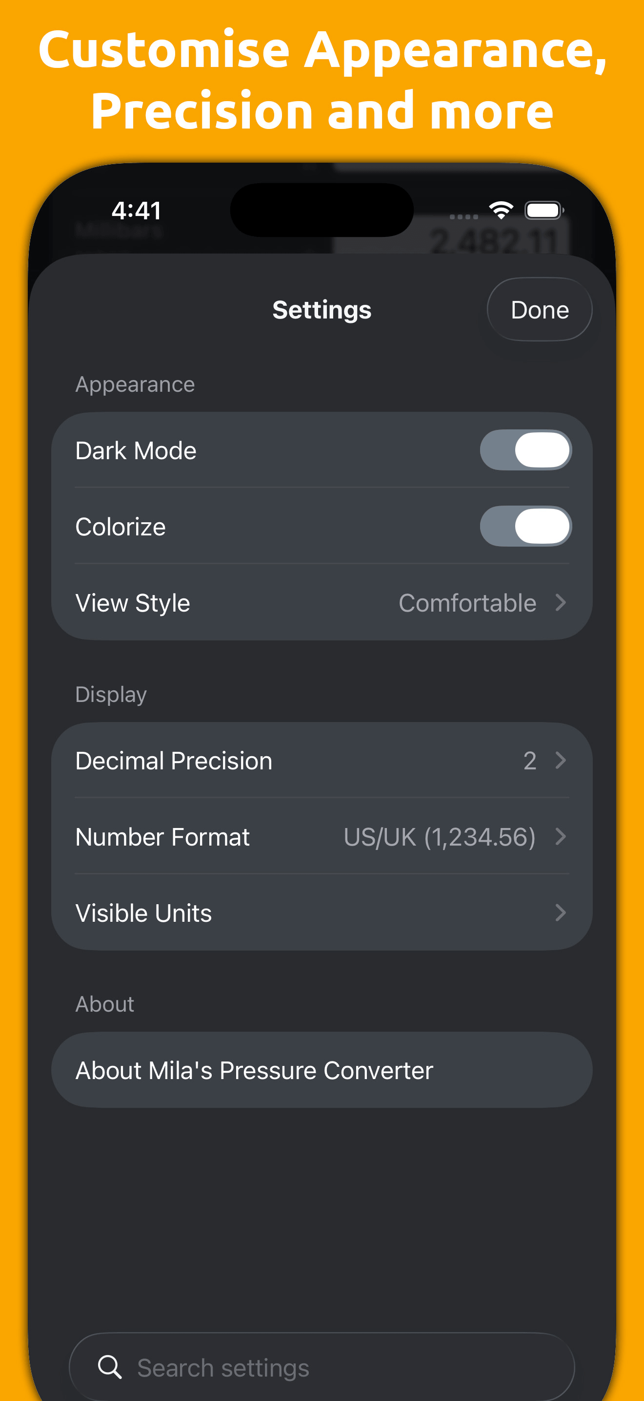 Mila's Pressure Converter screenshot 2