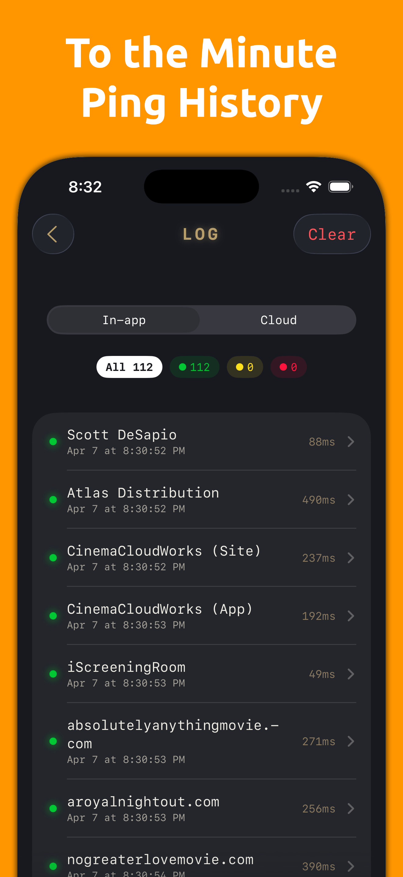 Scott's Pinger: Uptime Monitor screenshot 4