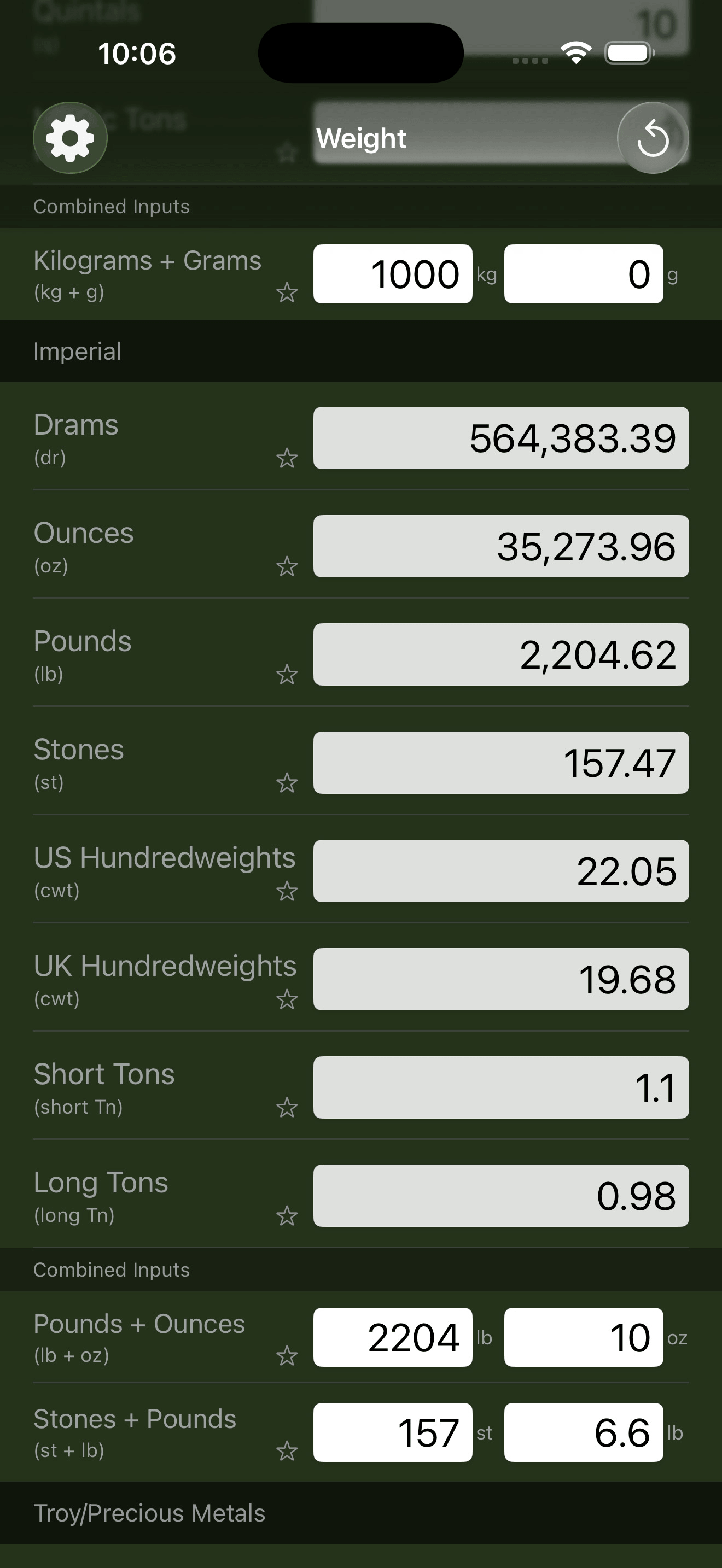 Mila's Weight Converter screenshot 6