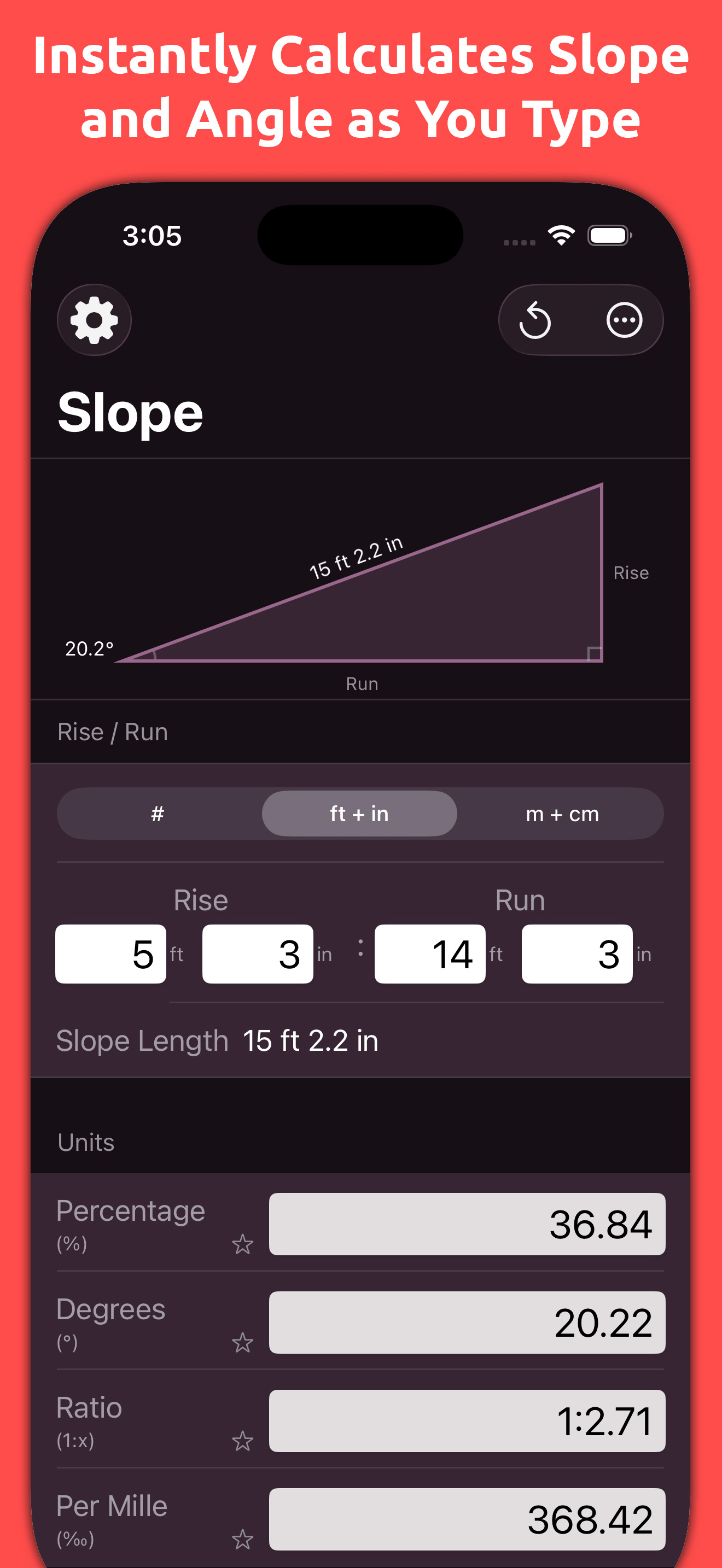 Mila's Slope Calculator PRO screenshot 1