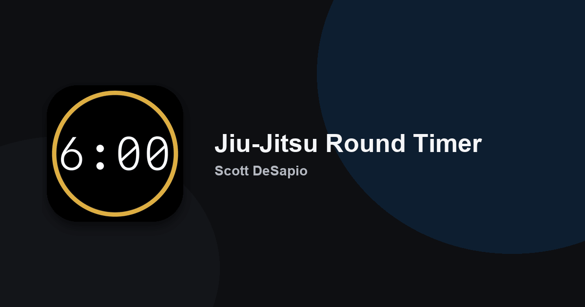 Jiu-Jitsu Round Timer — BJJ Round & Rest Timer for iPhone