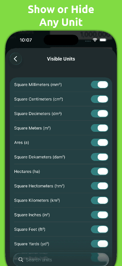 Mila's Area Converter PRO — App Store screenshot 3 of 6