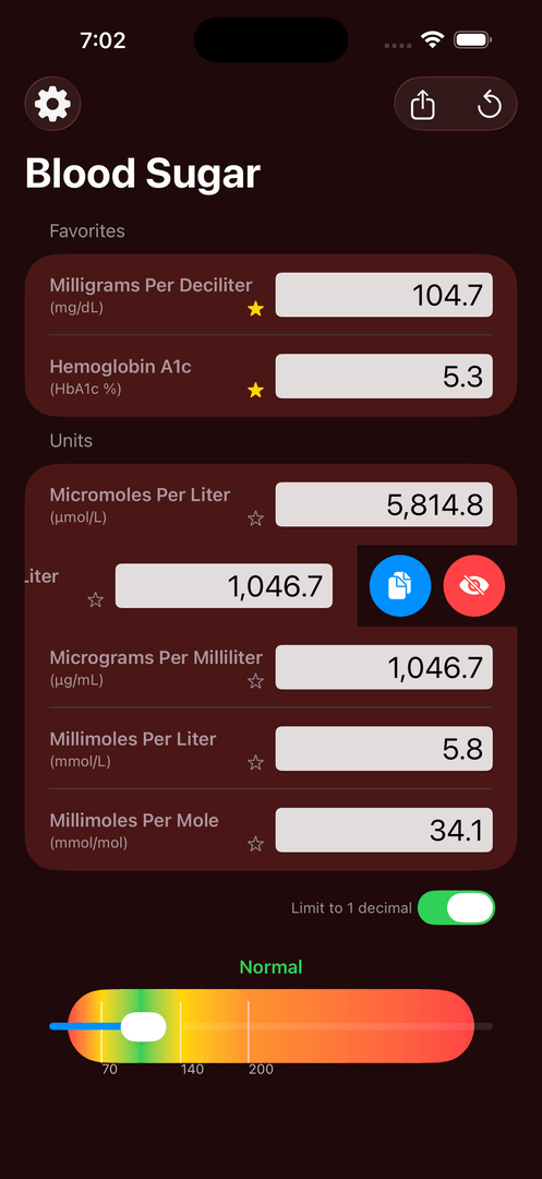 Mila's Blood Sugar Converter — App Store screenshot 7 of 7