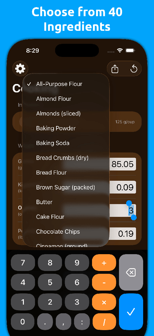 Mila's Cooking Converter PRO — App Store screenshot 2 of 7