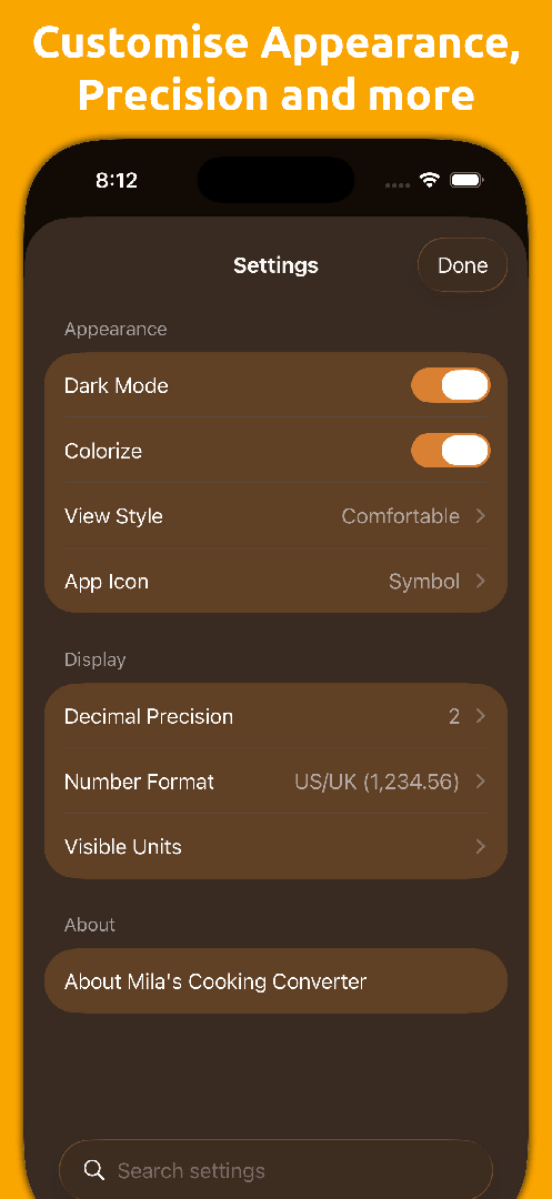 Mila's Cooking Converter PRO — App Store screenshot 3 of 7