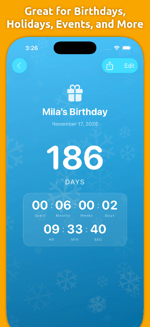 Mila's Countdown Timer Widgets — App Store screenshot 2 of 7