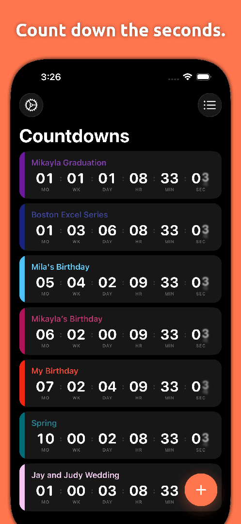 Mila's Countdown Timer Widgets — App Store screenshot 5 of 7