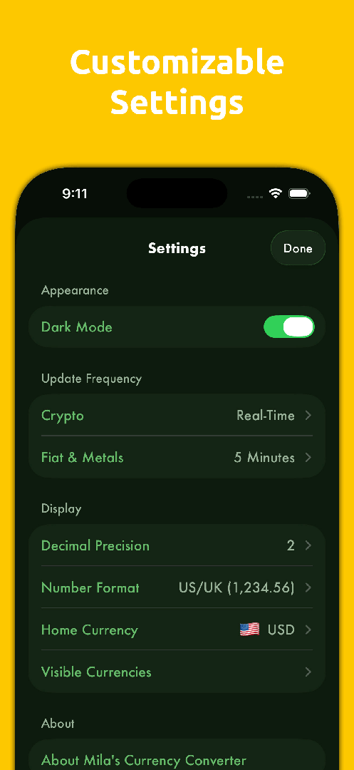 Mila's Currency Converter PRO — App Store screenshot 4 of 6