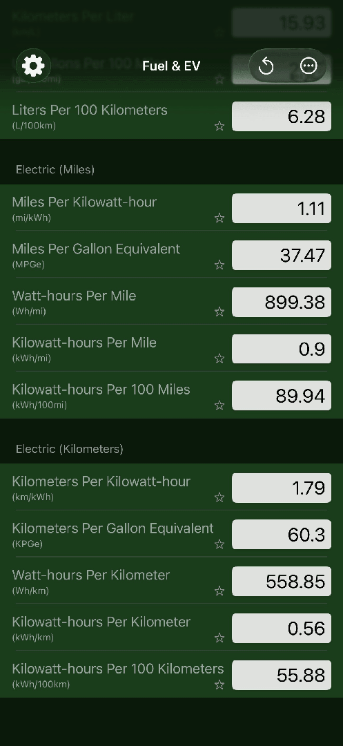 Mila's Fuel & EV Converter — App Store screenshot 6 of 6