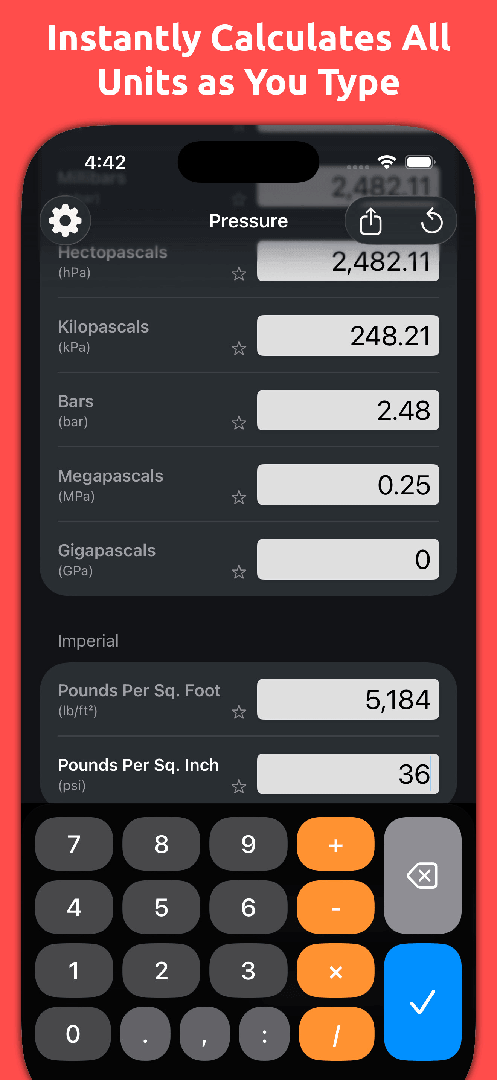 Mila's Pressure Converter — App Store screenshot 1 of 6