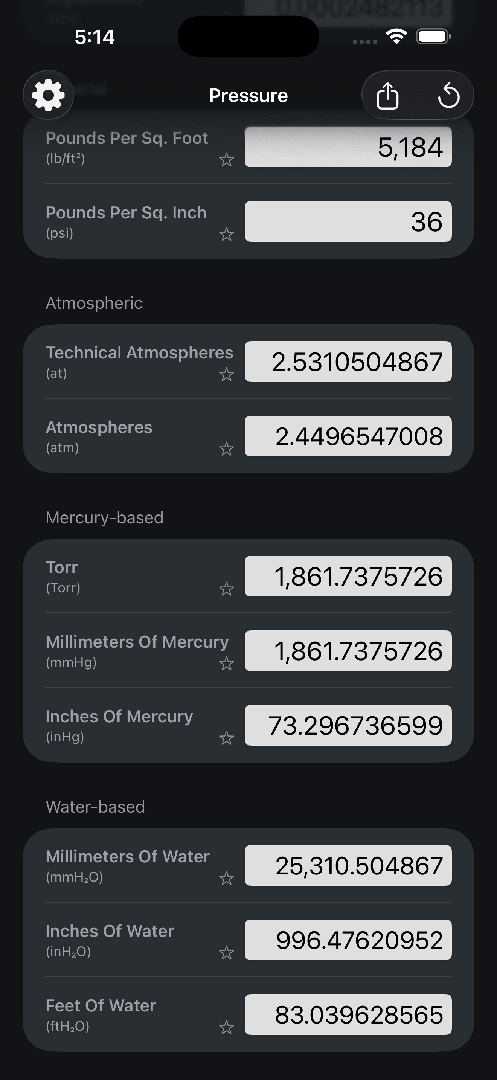 Mila's Pressure Converter — App Store screenshot 6 of 6