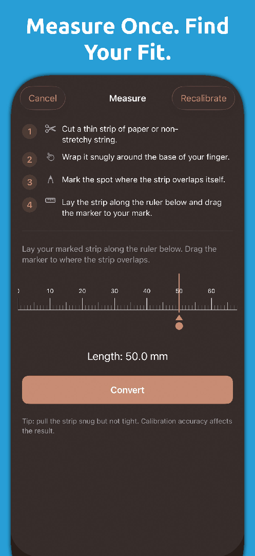 Mila's Ring Sizer & Converter — App Store screenshot 3 of 8