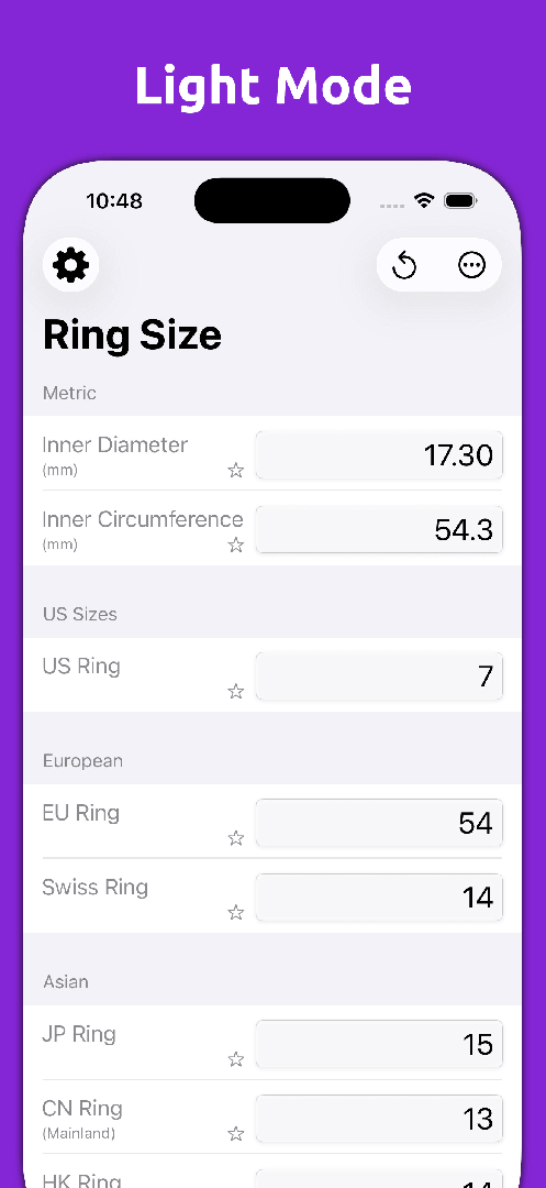 Mila's Ring Sizer & Converter — App Store screenshot 6 of 8