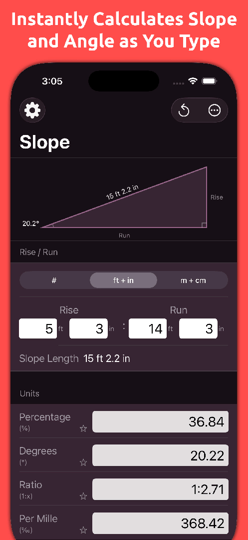 Mila's Slope Calculator PRO — App Store screenshot 1 of 6