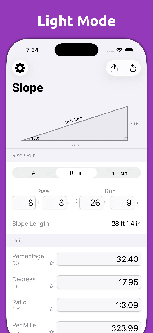 Mila's Slope Calculator PRO — App Store screenshot 4 of 6
