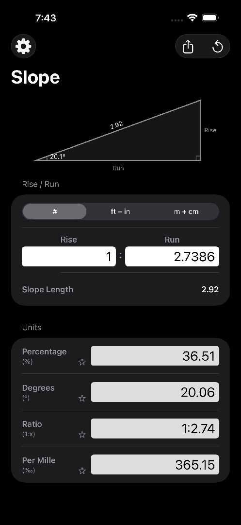 Mila's Slope Calculator PRO — App Store screenshot 5 of 6