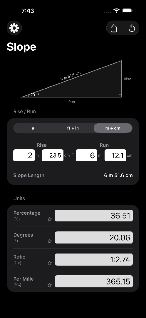 Mila's Slope Calculator PRO — App Store screenshot 6 of 6