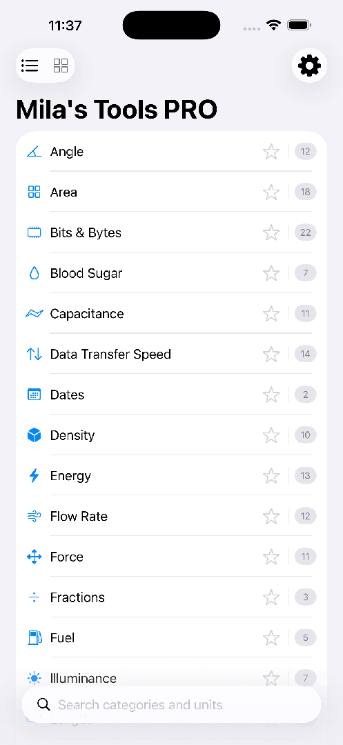 Mila's Unit Converter PRO — App Store screenshot 9 of 10