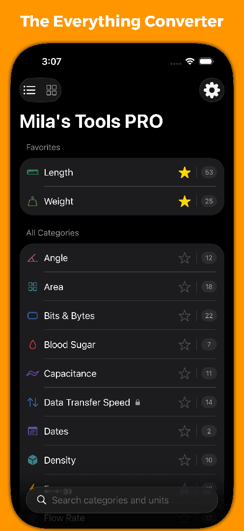 Unit Converter: Mila's Tools — App Store screenshot 1 of 10