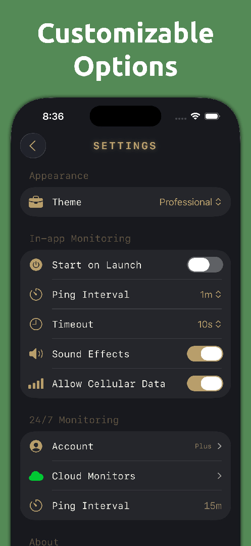 Scott's Pinger: Uptime Monitor — App Store screenshot 6 of 7