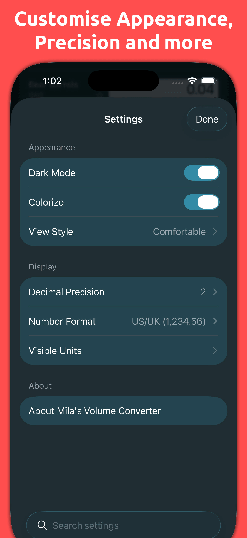 Mila's Volume Converter — App Store screenshot 2 of 8