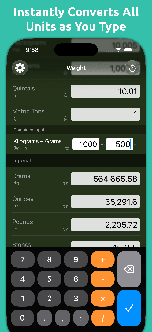 Mila's Weight Converter — App Store screenshot 1 of 7