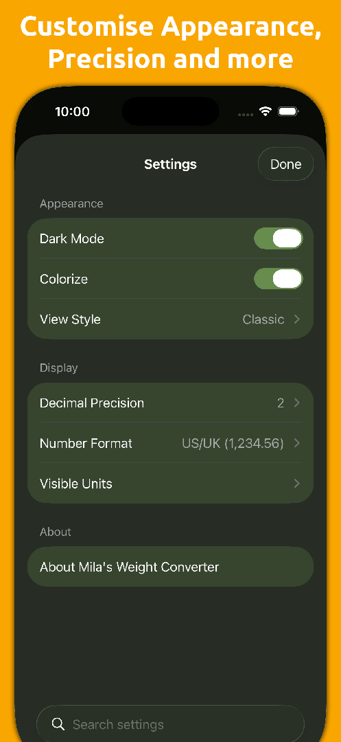 Mila's Weight Converter — App Store screenshot 2 of 7