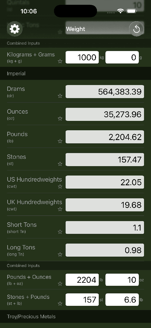 Mila's Weight Converter — App Store screenshot 6 of 7