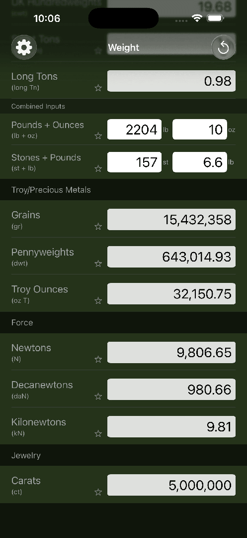 Mila's Weight Converter — App Store screenshot 7 of 7
