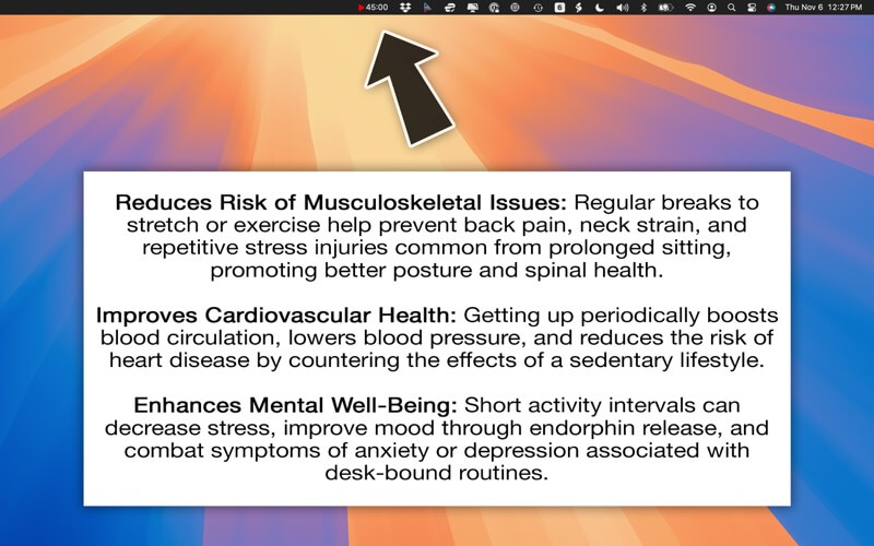 Get up! Exercise Reminder — App Store screenshot 2 of 3
