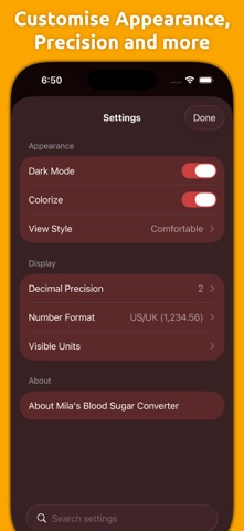 Mila's Blood Sugar Converter - App Store screenshot 4 of 7