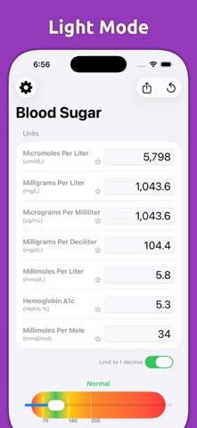 Mila's Blood Sugar Converter - App Store screenshot 6 of 7