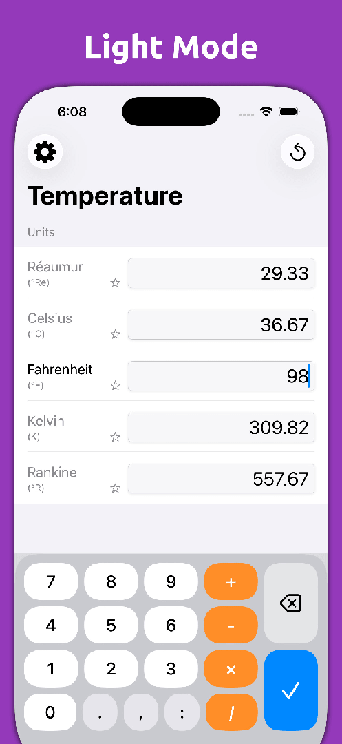 Mila's Temperature Converter - App Store screenshot 4 of 5