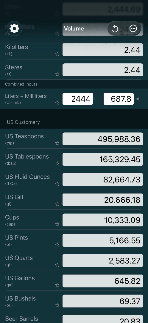 Mila's Volume Converter - App Store screenshot 5 of 8