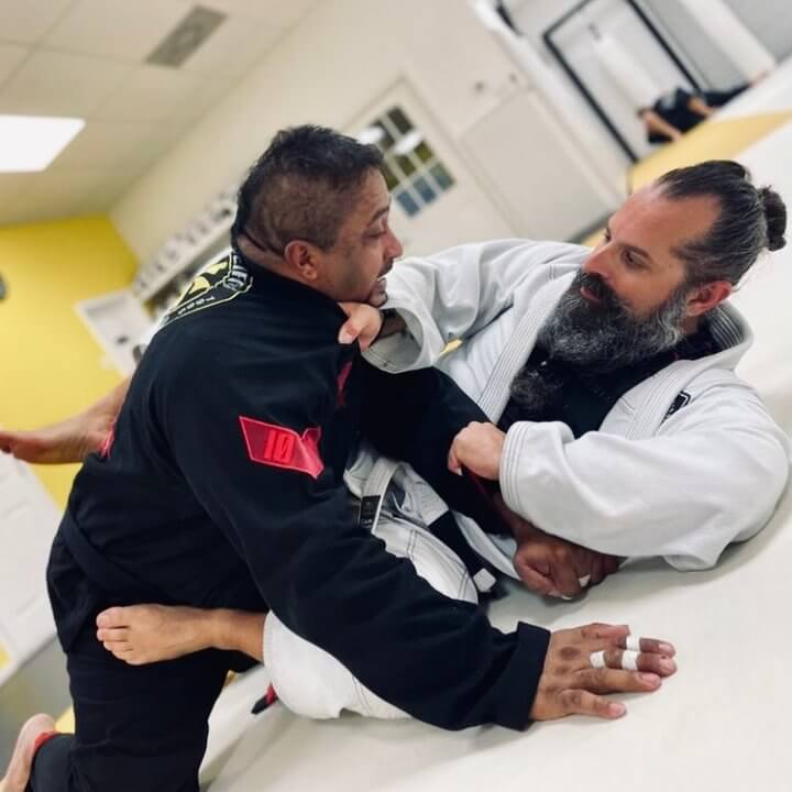 Scott rolling with a training partner at Team Rabadi