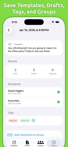 Composr: Bulk Text Sender - App Store screenshot 4 of 6