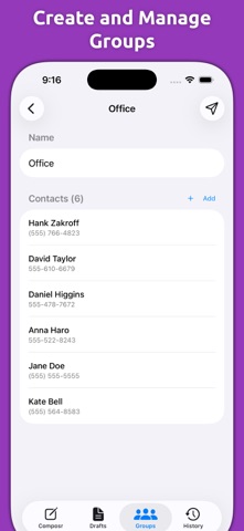 Composr: Bulk Text Sender - App Store screenshot 5 of 6