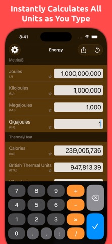 Mila's Energy Converter PRO - App Store screenshot 1 of 6