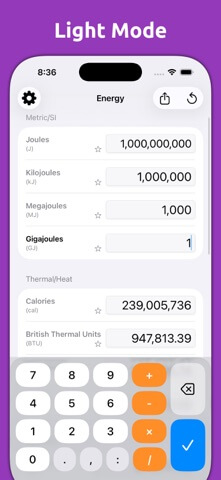 Mila's Energy Converter PRO - App Store screenshot 4 of 6