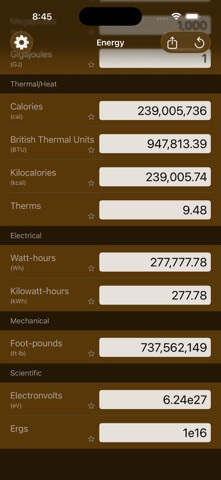 Mila's Energy Converter PRO - App Store screenshot 6 of 6