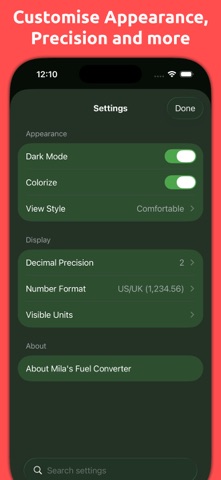 Mila's Fuel & EV Converter - App Store screenshot 2 of 6
