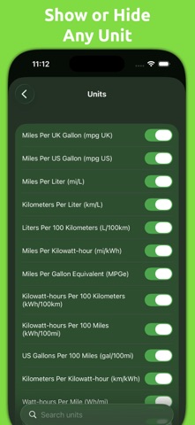 Mila's Fuel & EV Converter - App Store screenshot 3 of 6